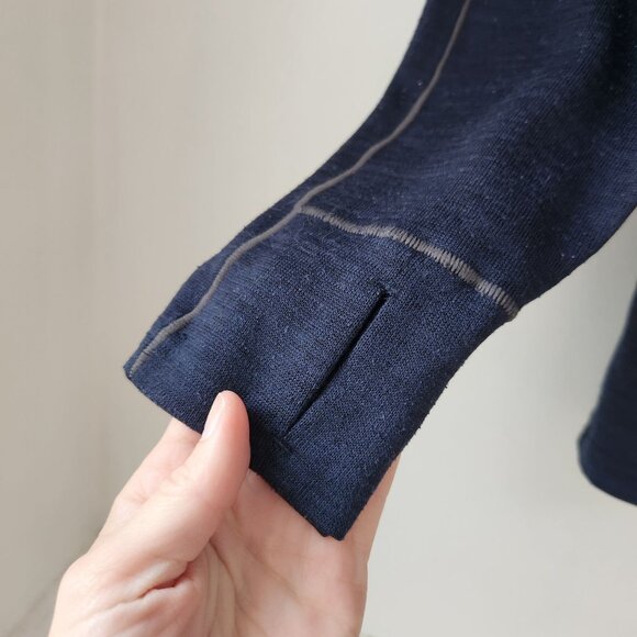 Kuhl Grey Blue Quarter Zip Sweater Hiking Camping Long Sleeve Sweater Men's S - Picture 4 of 9